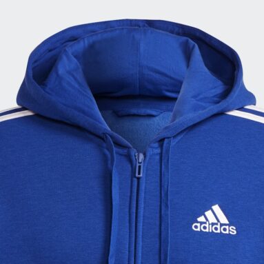 Sudadera con capucha Essentials Fleece 3-Stripes Full-Zip