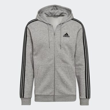 Sudadera con capucha Essentials Fleece 3-Stripes Full-Zip
