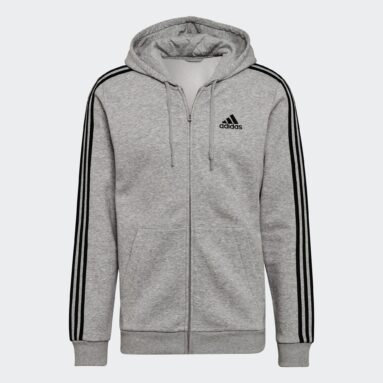 Sudadera con capucha Essentials Fleece 3-Stripes Full-Zip